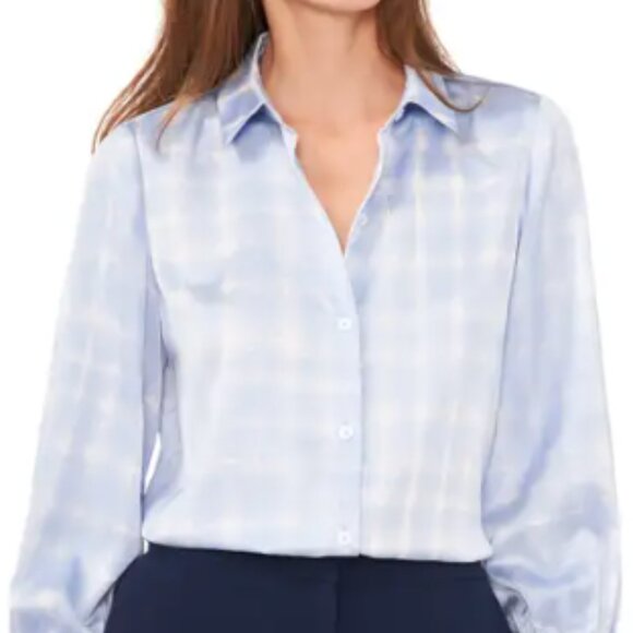 Print Button-Up Shirt Halogen-NWT SIZE: LARGE - Picture 1 of 5